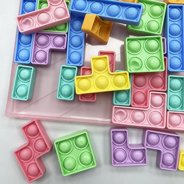 POP The BUBBLE - Fidget Tetris Puzzle Alphabet (24 pcs)