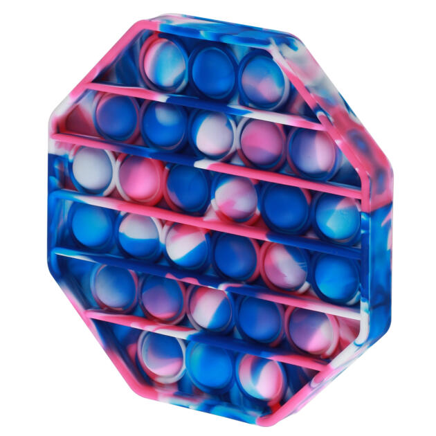 POP the BUBBLE - Fidget Toy OCTAGONAL TIE DYE BLUE/PINK