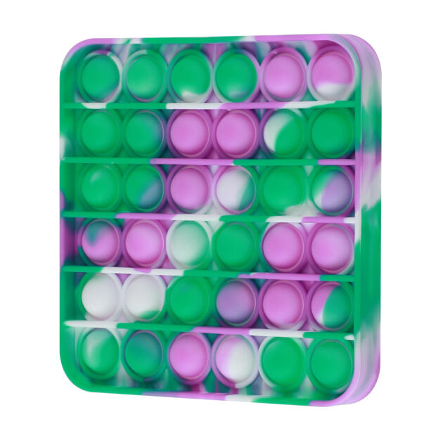 POP the BUBBLE - Fidget Toy SQUARE TIE DYE GREEN/PURPLE