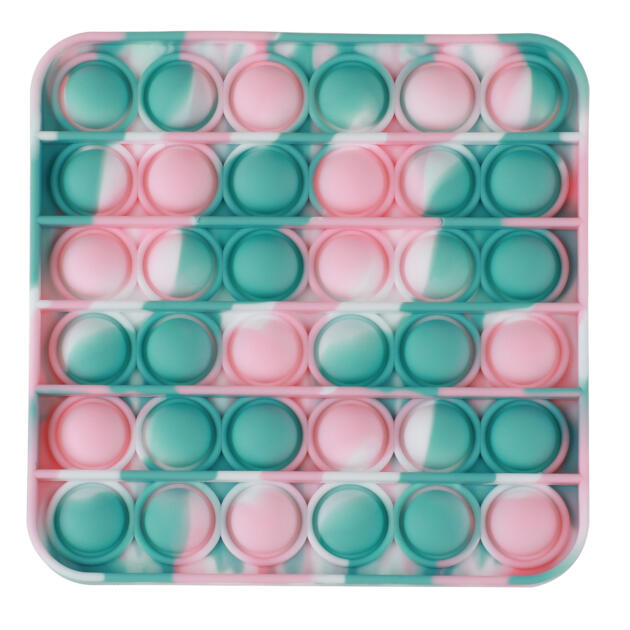 POP the BUBBLE - Fidget Toy SQUARE TIE DYE GREEN/PINK