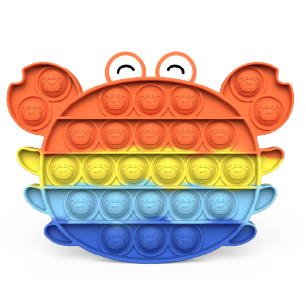 POP the BUBBLE - Fidget Toy CRAB RAINBOW