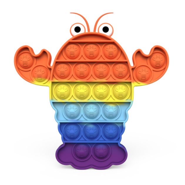 POP the BUBBLE - Fidget Toy LOBSTER RAINBOW