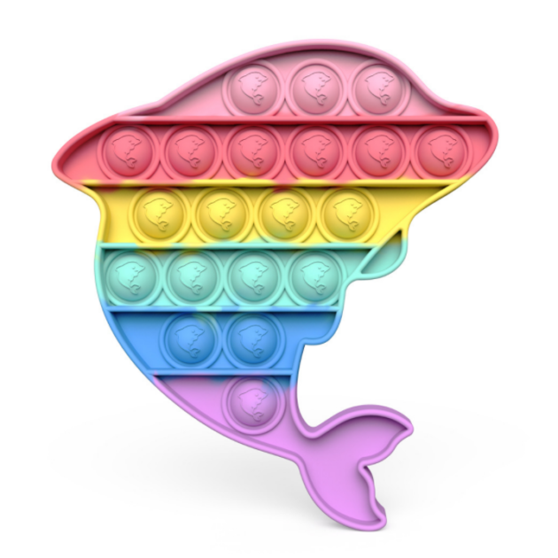 POP the BUBBLE - Fidget Toy WHALE RAINBOW