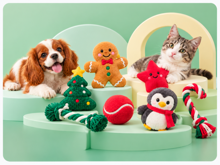 Pastel Holiday Pet Toy Parade